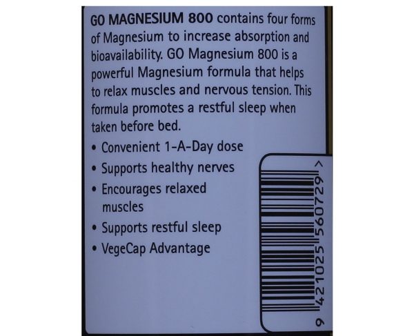 GO Healthy Magnesium 800 120VCaps