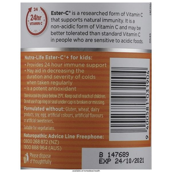 Nutra-life Ester C Child Chewable 120Tab