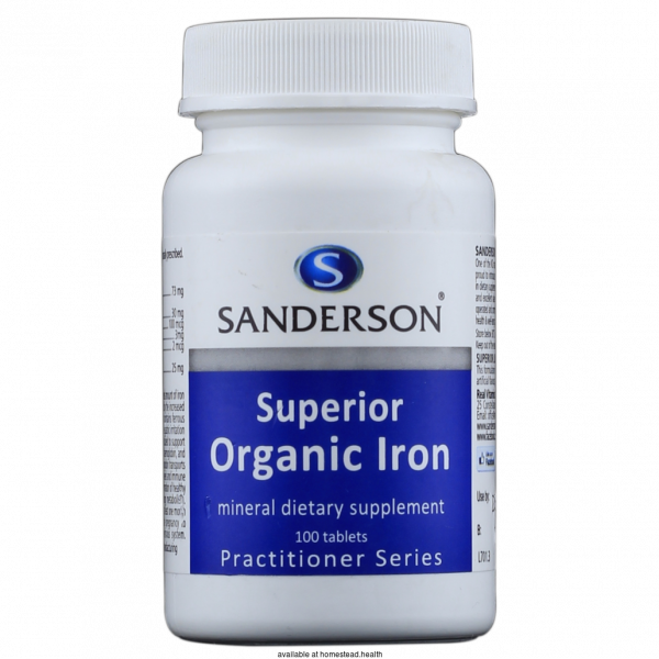 Sanderson Organic Iron 100Tab