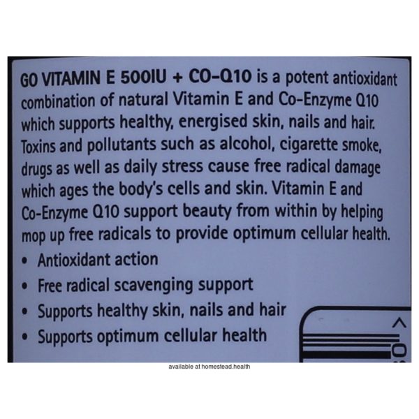 GO Healthy Vit E 500iu+Co Q10 130caps
