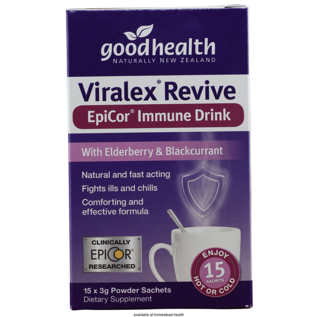 GOOD HEALTH Viralex Revive EpiCor Immune Drink With Elderberry & Blackcurrant