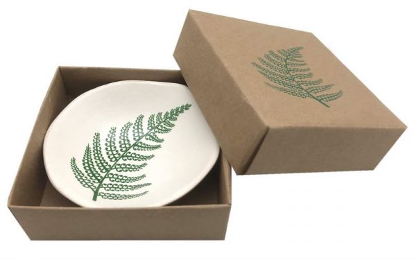 Buy Jo Luping White mini bowl, green fern